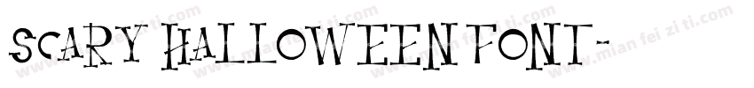Scary Halloween Font字体转换